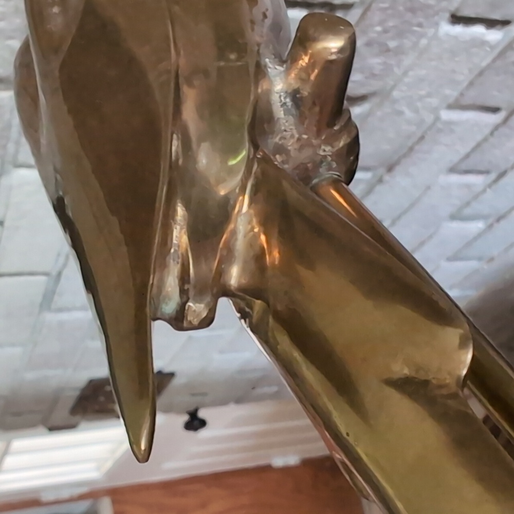 Vintage Decorative Brass Parrot Tall Perch Base Sculpture Hollywood Regency MCM - Picture 15 of 16